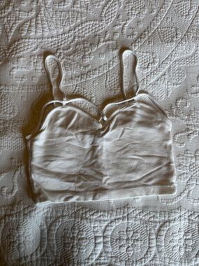 Brandy Melville White Cropped Bralette Tank Top
